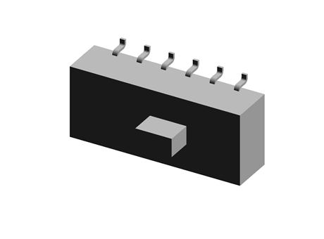 Interruptor de actuador deslizante 4PDT, 300 mA a 115 V ac, Montaje superficial