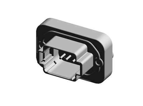 RS Group - Free CAD models - Deutsch DT Series, 2 Row 8 Way IP68 PCB ...