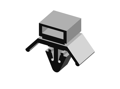 RS PRO Black Cable Tie Mount 9.6 mm x 18.5mm, 8.1mm Max. Cable Tie Width