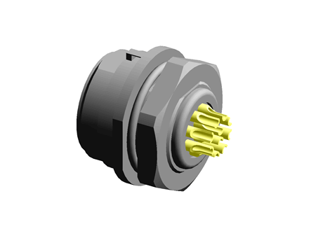 10W FRONT MOUNT MALE IP68 SOLDER