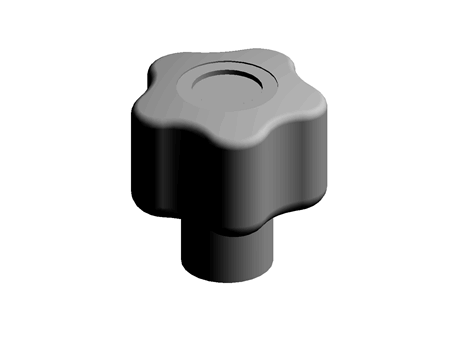 28mm M5 Soft Touch knob FEMALE THREAD