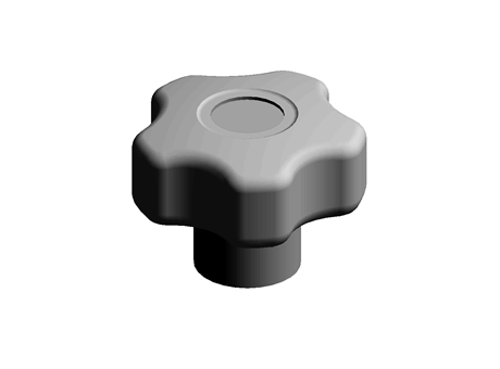 40mm M8 Soft Touch knob FEMALE THREAD