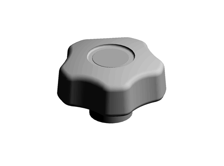 60mm M8 Soft Touch knob FEMALE THREAD