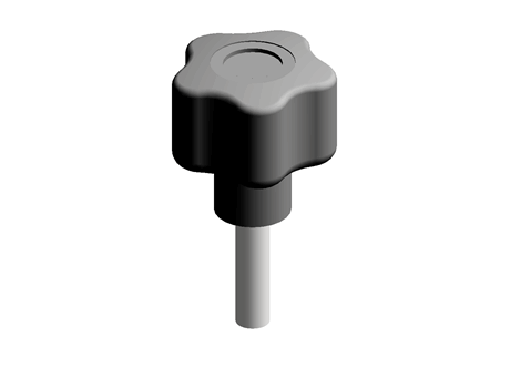 28mm M6 x 20 Soft Touch knob MALE THREAD