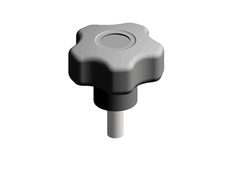 40mm M8 x 16 Soft Touch knob MALE THREAD