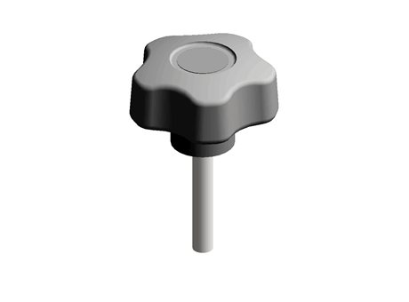 50mm M8 x 40 Soft Touch knob MALE THREAD