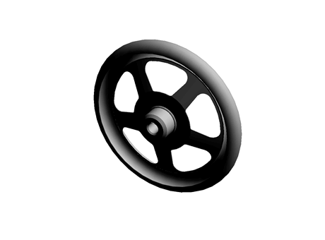 HANDWHEEL,STEEL,PLASTIC COATED,250MM