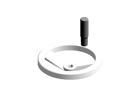 HANDWHEEL,2-SPOKED,ALUMINIUM,200MM DIA.