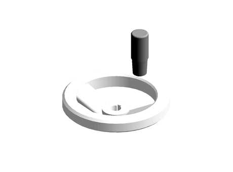 HANDWHEEL,2-SPOKED,ALUMINIUM,140MM DIA.