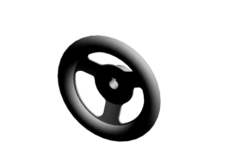 HANDWHEEL,STEEL,PLASTIC COATED,125MM
