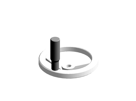 HANDWHEEL,2-SPOKED,ALUMINIUM,160MM DIA.