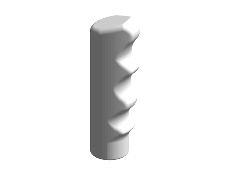PUSH-FIT FLEXIBLE BLACK PVC GRIP,76MM L