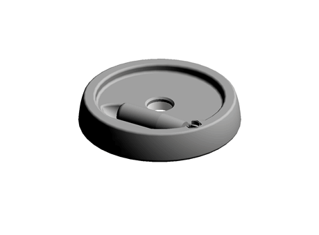 HANDWHEEL W/RECESS TOP FOLD HANDLE,175MM