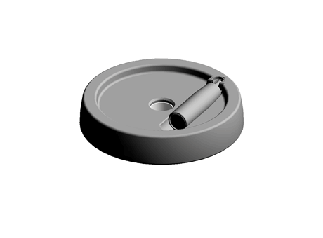 HANDWHEEL W/RECESS TOP FOLD HANDLE,200MM
