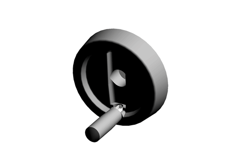 HANDWHEEL W/RECESS CTR FOLD HANDLE,100MM