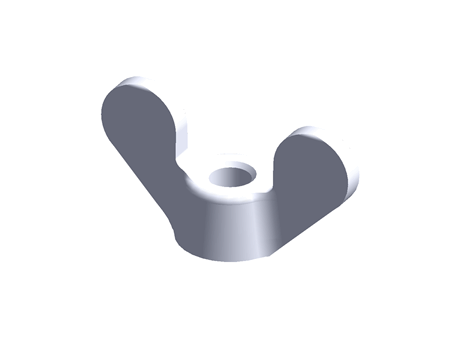 NYLON 6.6 COARSE THREADED WING NUT,M6