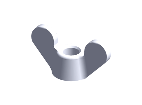 NYLON 6.6 COARSE THREADED WING NUT,M8