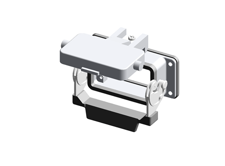 Bulkhead mounting housing, with 1 lever