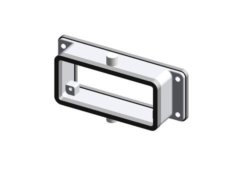 Bulkhead mounting housing, with 2 center
