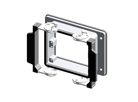 Bulkhead mounting housing, with 2 levers