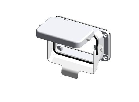 Bulkhead mounting housing, with 1 lever