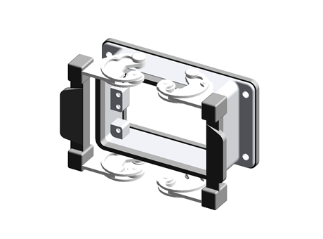 Bulkhead mounting housing, with 2 levers