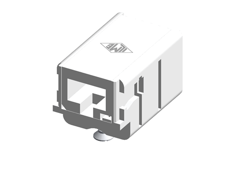 RS Group - Free CAD models - RJ45 connectors female-female, CAT. 6, s ...