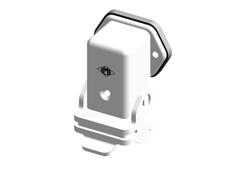 Angled bulkhead housings with single lev