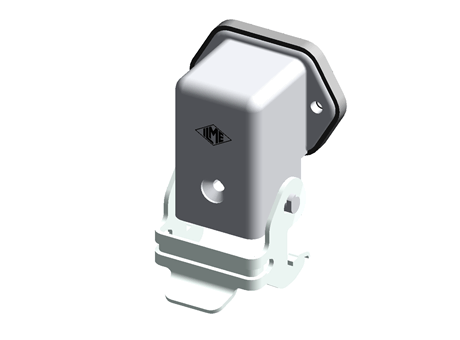 Angled bulkhead housings with single lev