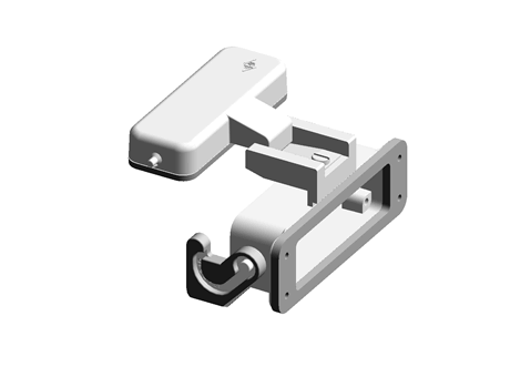 Bulkhead mounting housing with 1 lever a