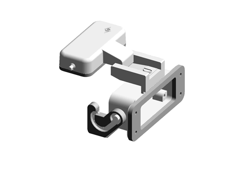 Bulkhead mounting housing with 1 lever a