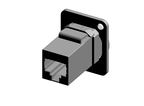 FT BLK METAL CAT6 RJ45 CSK XLR