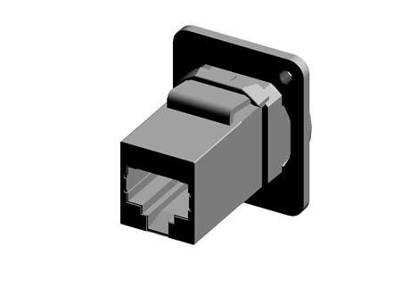 FT BLK METAL CAT6 RJ45 M3