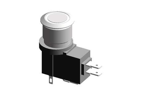 RS PRO - Free CAD models - 16A SPST-NC + MOMENTARY + RING MOVEABLE ...
