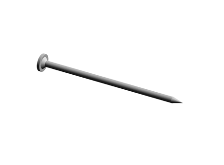 BRIGHT STEEL ROUND HEAD NAIL,6X150MM