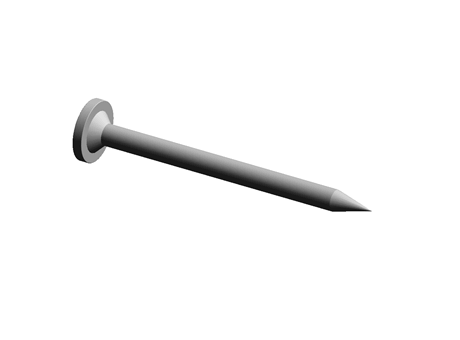 BRIGHT STEEL ROUND HEAD NAIL,1.8X25MM