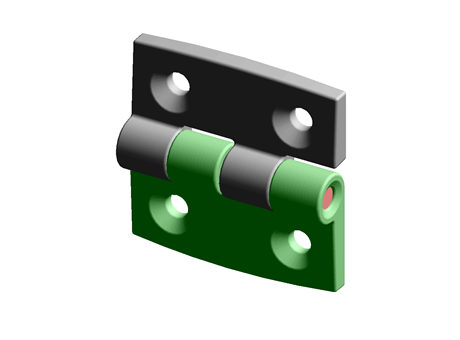 SQUARE MACHINE HINGE, 30X30MM