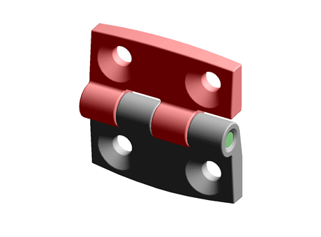 SQUARE MACHINE HINGE, 40X40MM
