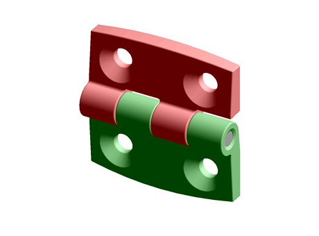 SQUARE MACHINE HINGE, 50X50MM