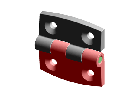 SQUARE MACHINE HINGE, 60X60MM