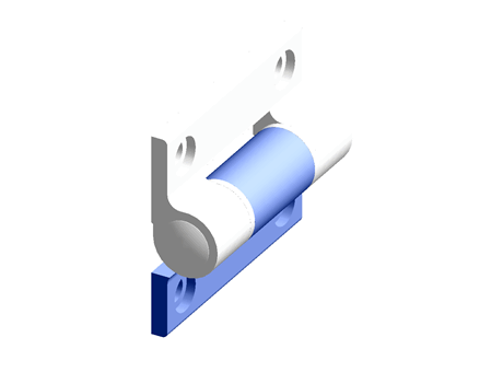 CLEAR ALU FREE SWING HINGE 65X55X4.5MM