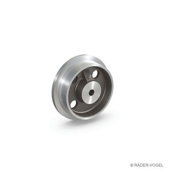 Grey cast-iron single-flanged wheel (plain bore hole)