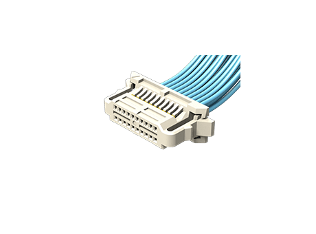 SESDT - 0.80 mm Double Row Tiger Eye™ Discrete Wire Teflon® Cable Assembly, Socket