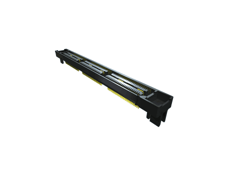 QSS-EM - 0.635 mm Q Strip® High-Speed Ground Plane Socket Strip, Edge Mount