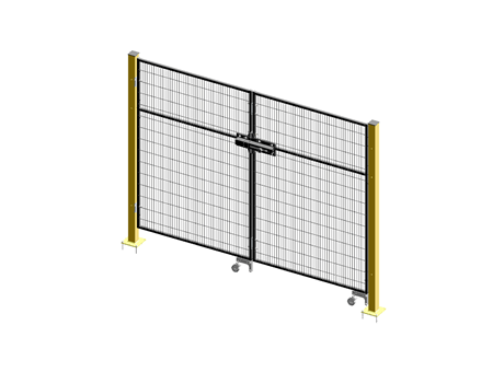 Single Folding Door - ImpactGuard60 - W 2000 - H 1640 - 20x20 Frame