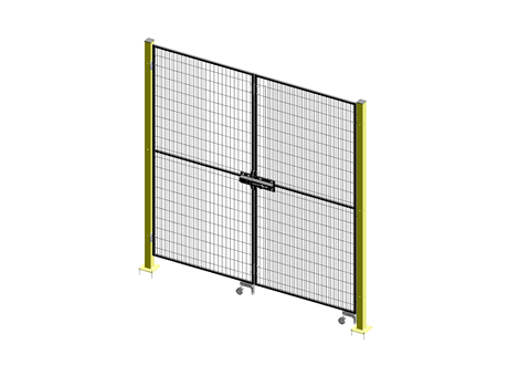 Falttür, Einzelpaneel Öffnung - ImpactGuard60 - B 2000 - H 2240 - 20x20 Rahmen
