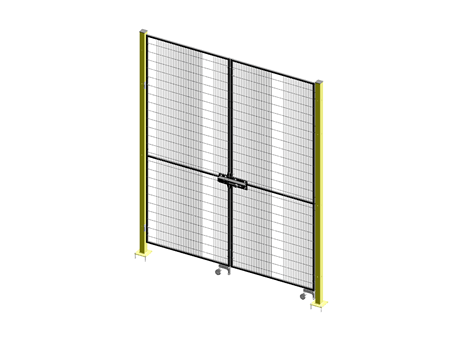 Falttür, Einzelpaneel Öffnung - ImpactGuard60 - B 2000 - H 2640 - 20x20 Rahmen