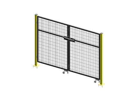 Falttür, Einzelpaneel Öffnung - ImpactGuard60 - B 2000 - H 1640 - 30x30 Rahmen