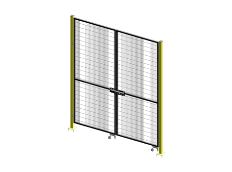 Falttür, Einzelpaneel Öffnung - ImpactGuard60 - B 2000 - H 2640 - 30x30 Rahmen