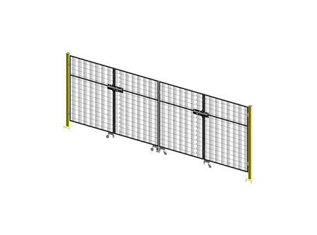 Opposed Folding Door - ImpactGuard60 - W 4000 - H 1640 - 20x20 Frame
